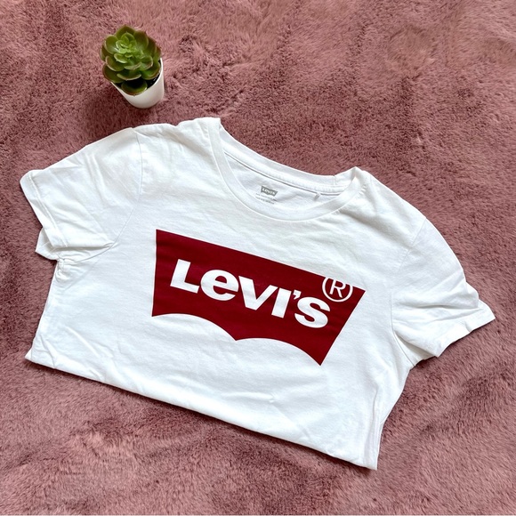 Levi’s Logo Graphic Perfect Tee (Red and White) - X-Small - Picture 3 of 3